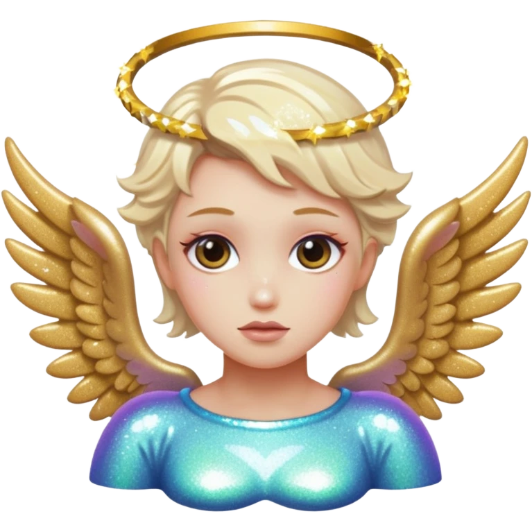 glitter fallen angel emoji