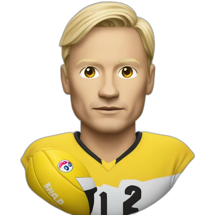 Haaland avec un ballon dord emoji