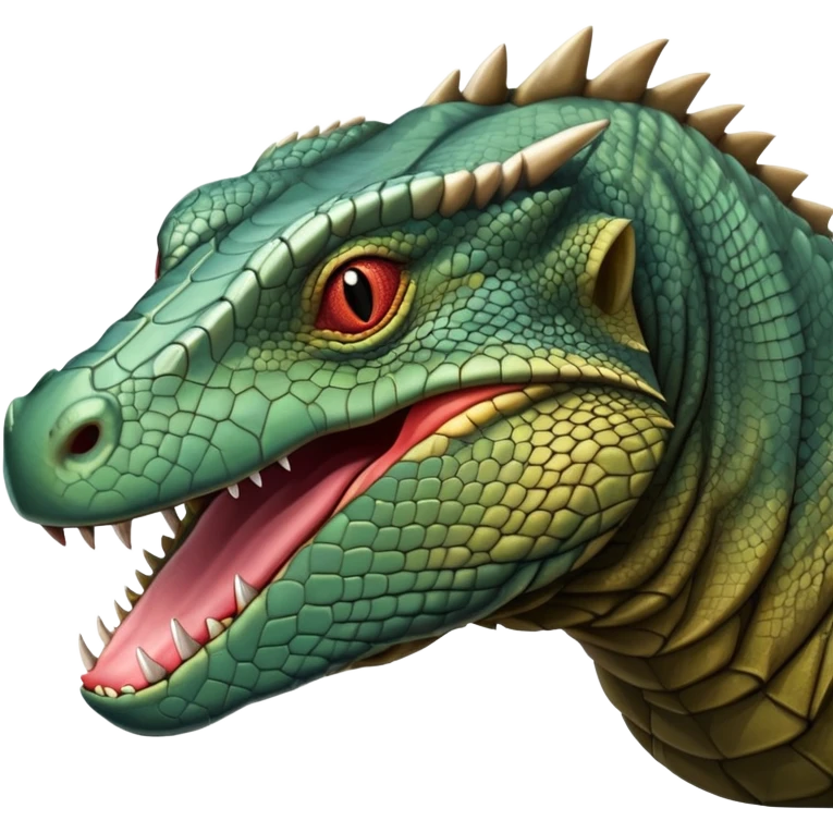 A komodo dragon with scaly skin and a forked tongue, reptilian predator emoji