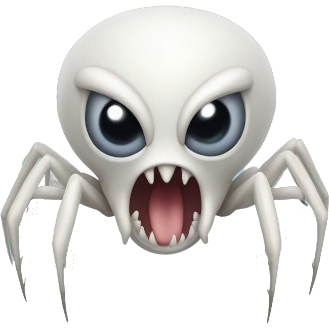 white phasm spider monster front v emoji
