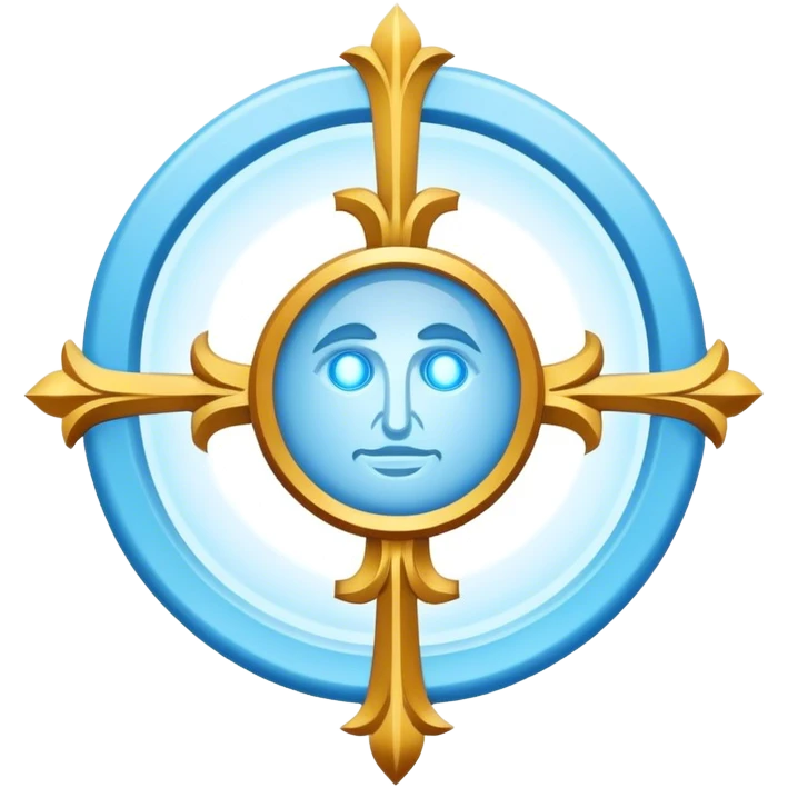 Apostle's emblem with a touch of light blue emoji