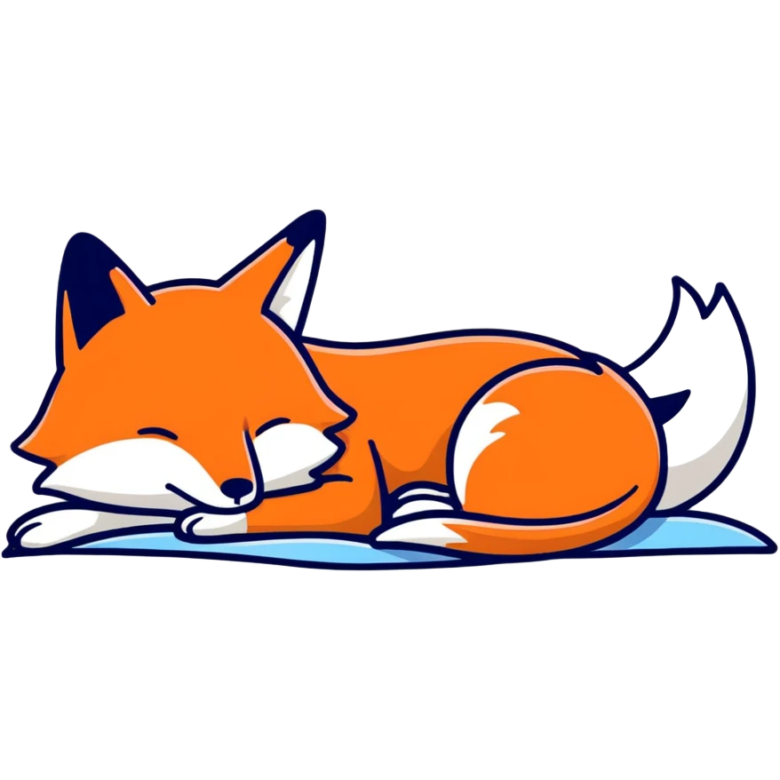 Fox asleep emoji