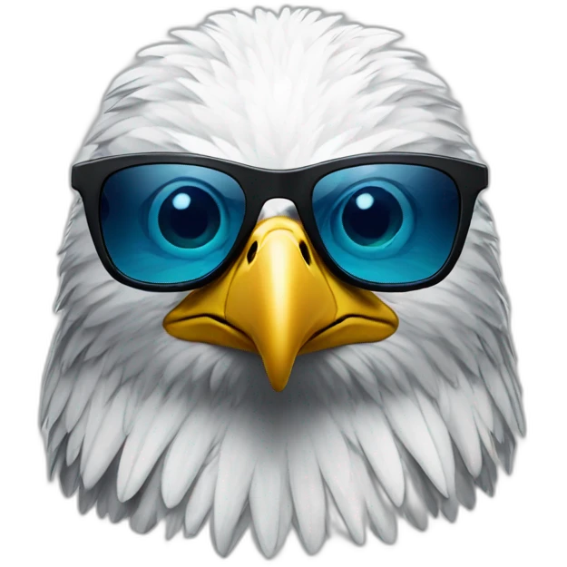 an eagle wearing Oakley glasses emoji