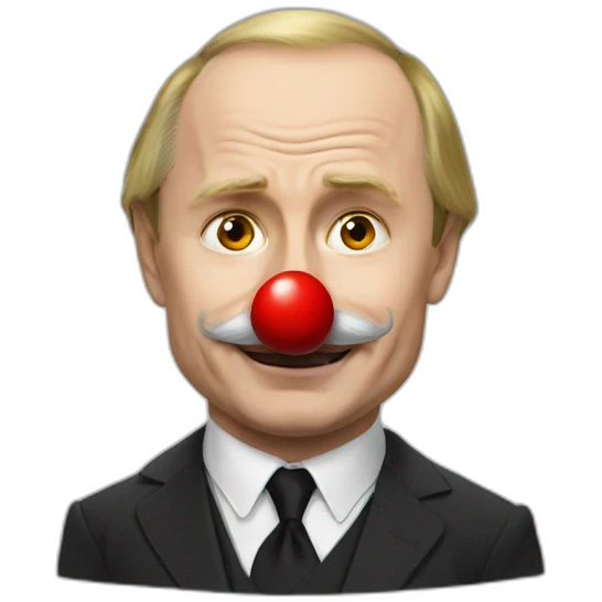 putin with a clown's nose emoji
