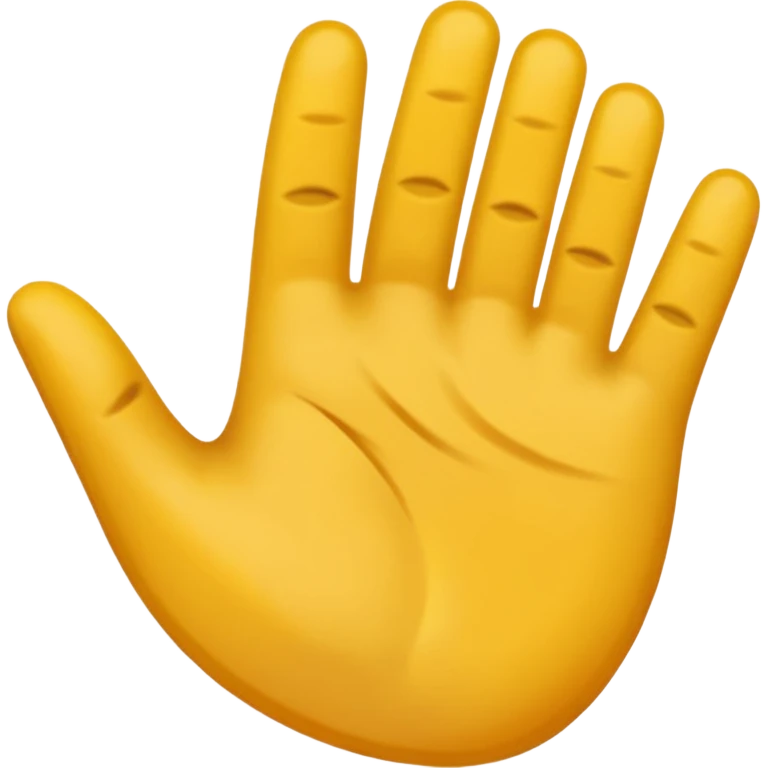 mano plana vista de lado apuntando 45 grados hacia arriba emoji