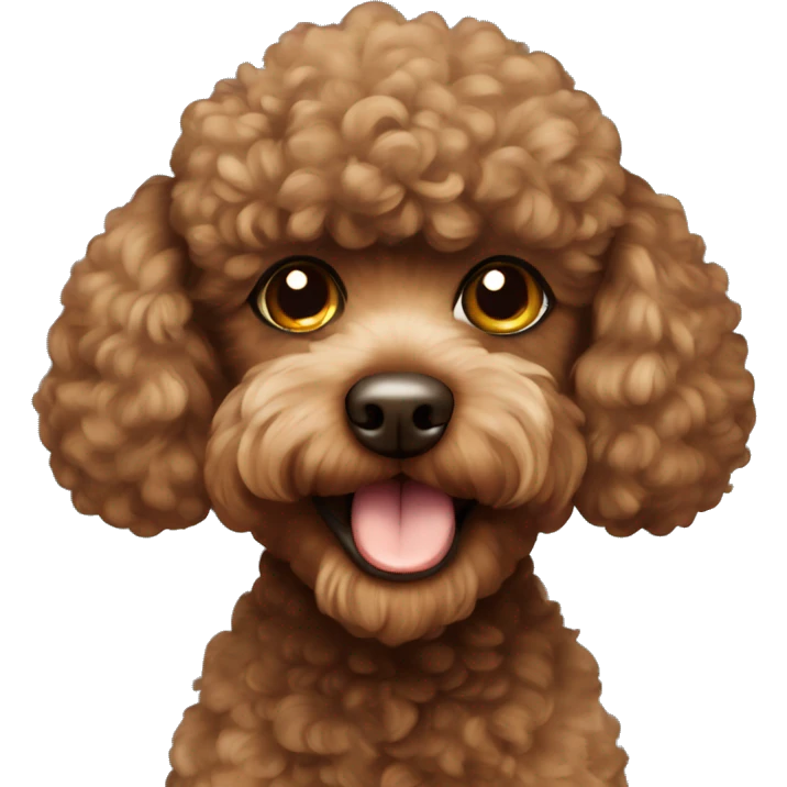 Brown toypoodle emoji