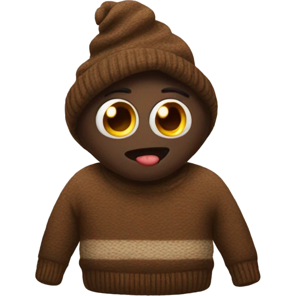 Poop wearing jumper  emoji