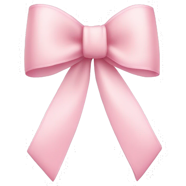 light pink ribbon bow emoji