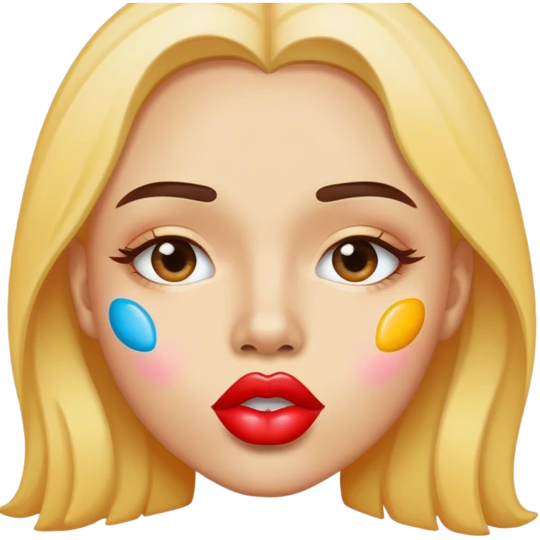 Bisous multicolor emoji
