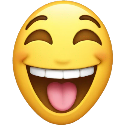Laughing with tongue out emoji