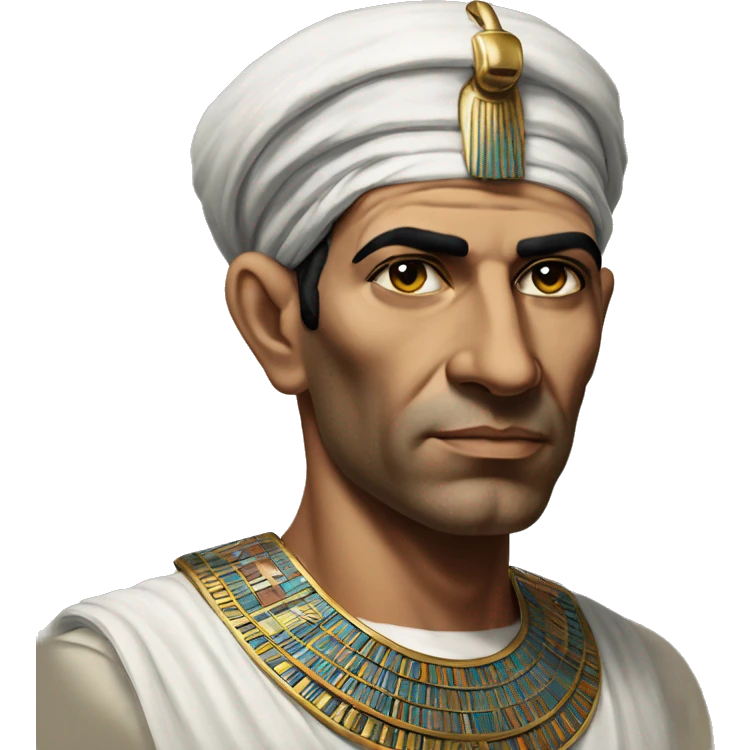 egyptian engenier 1970 photorealistic serious emoji