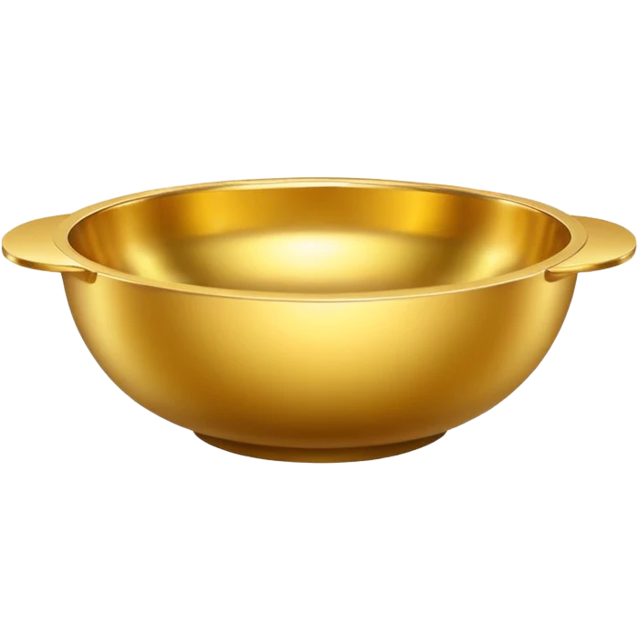 simple gold bowl top view emoji