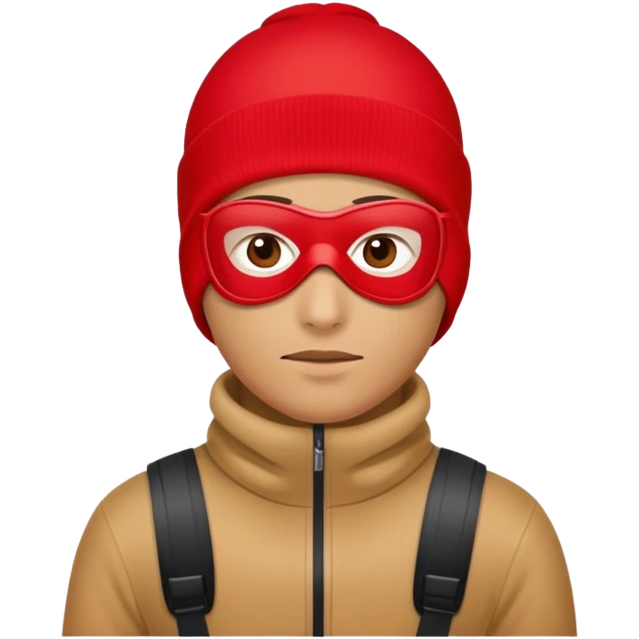 robber in a red ski mask emoji