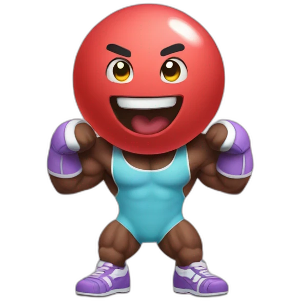 Gumball musclé emoji