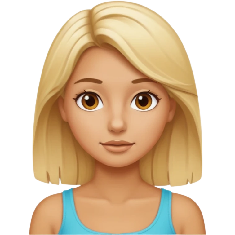 Tanned blonde girl emoji