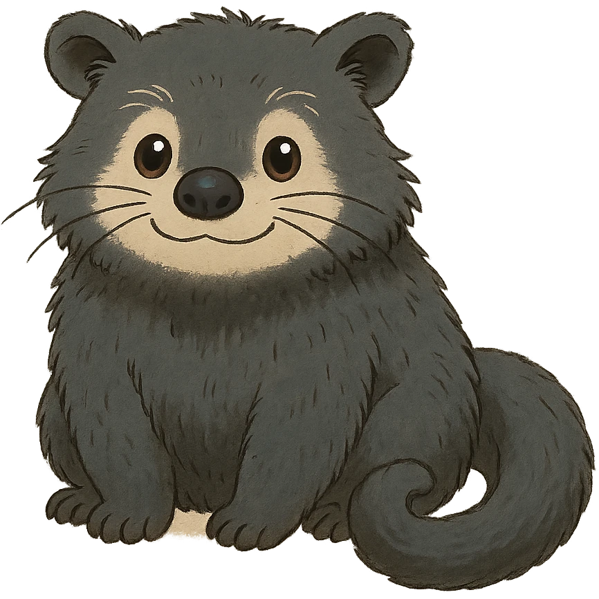 cute binturong emoji