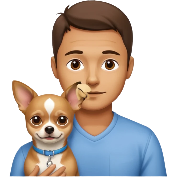 man with dog chihuhaha emoji