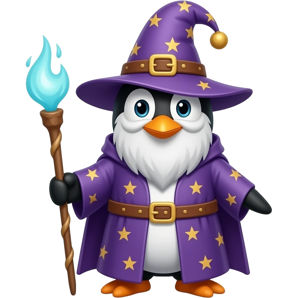 Penguin Wizard emoji