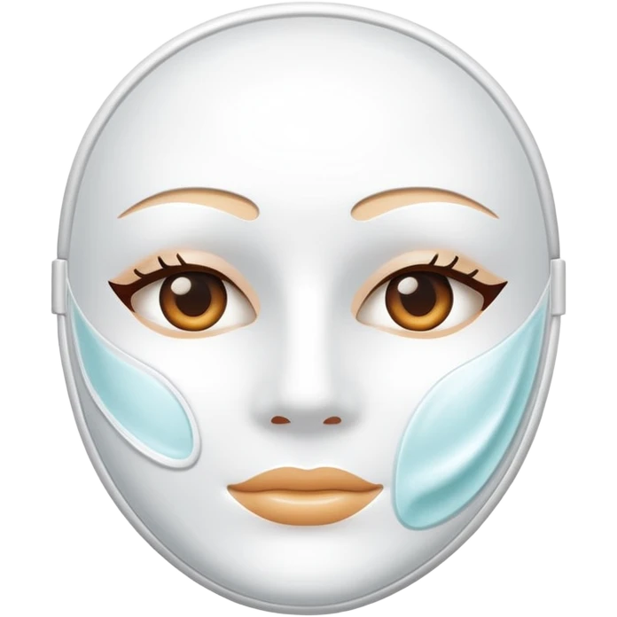 a white skincare beauty mask pack for face, except on the face, just only product emoji