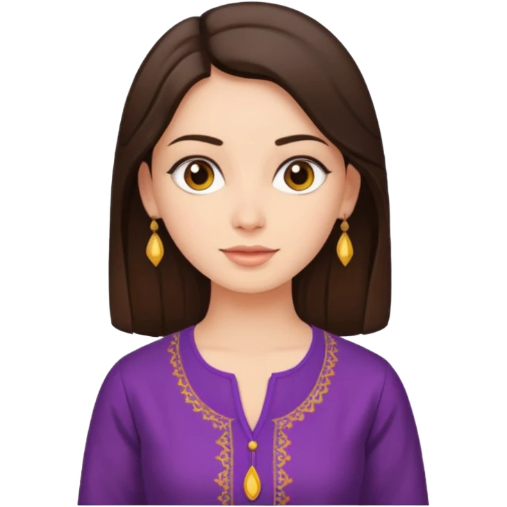 kurta wearing brunette woman emoji