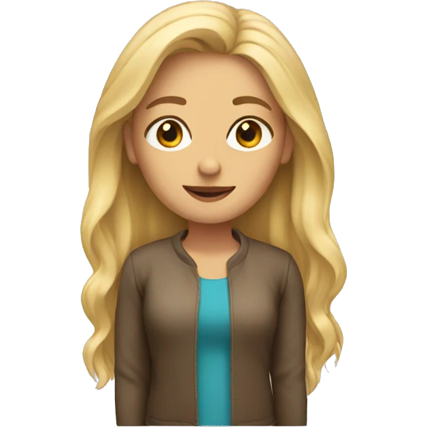 mujer pelo rubia emoji