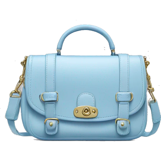Pastel blue coach bag emoji