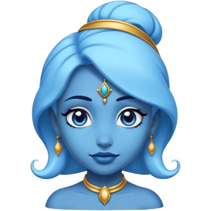 blue girl genie emoji