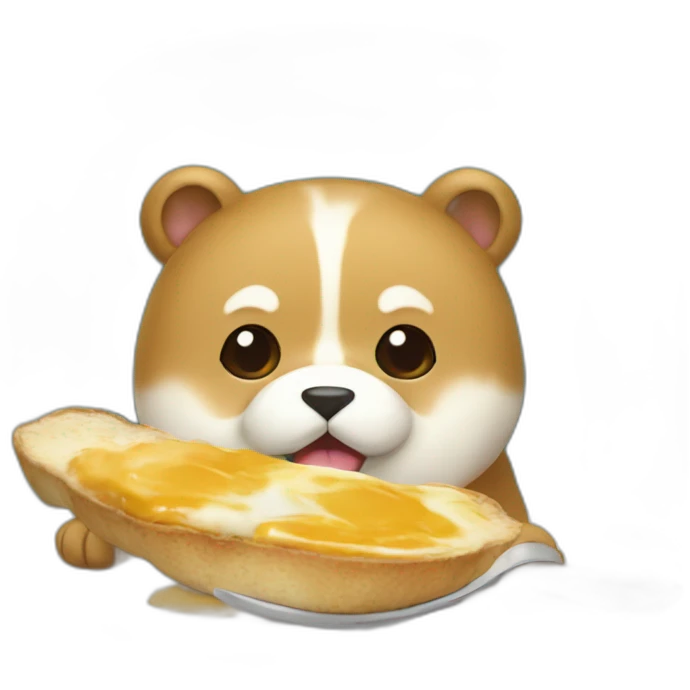 Chou à la creme en train de se faire manger par loutre emoji