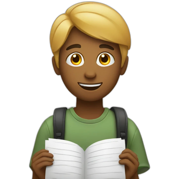 student that read essay emoji