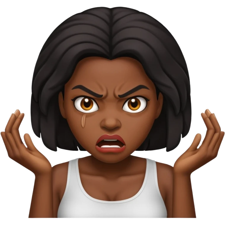 Angry black woman emoji