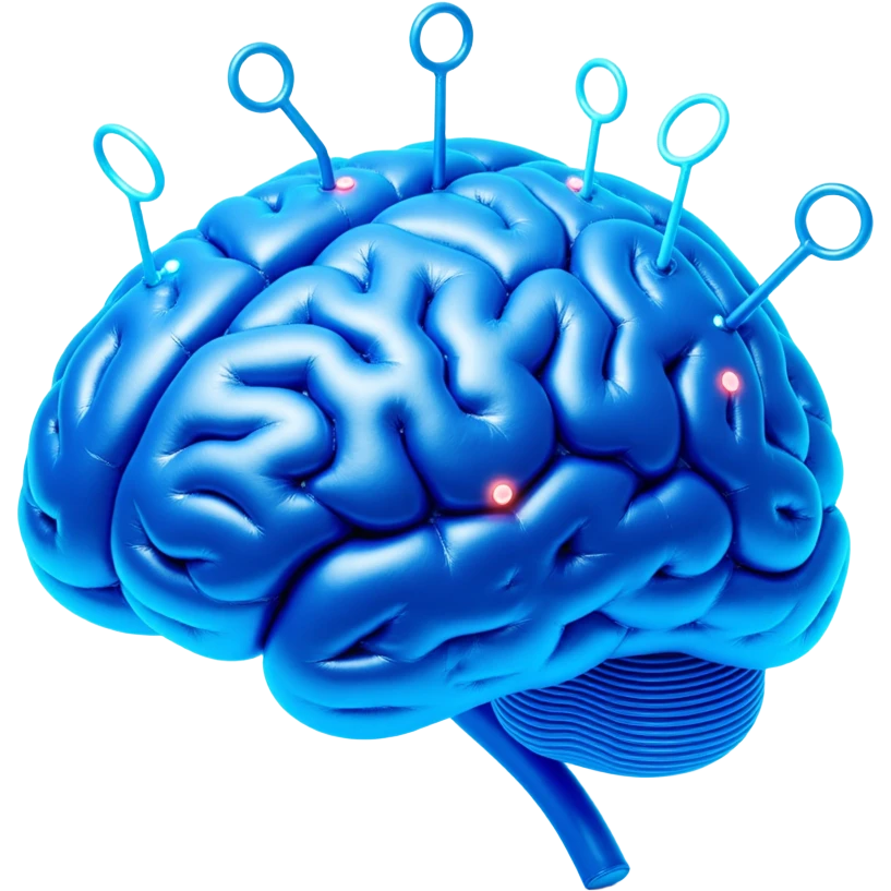 brain electric with wires emoji