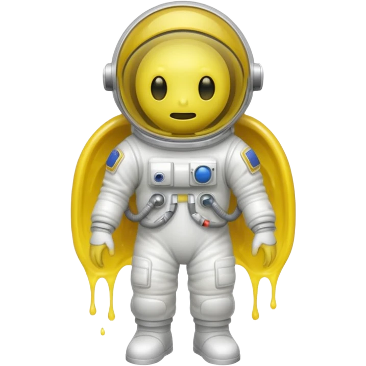 yellow slime alien white Astronaut emoji