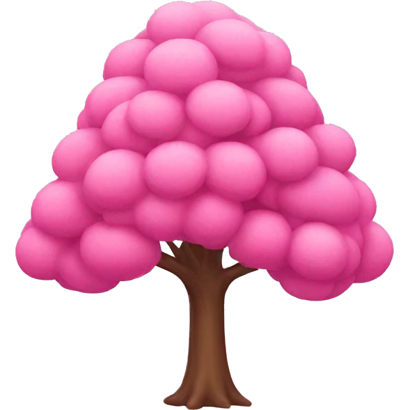 Pink tree emoji