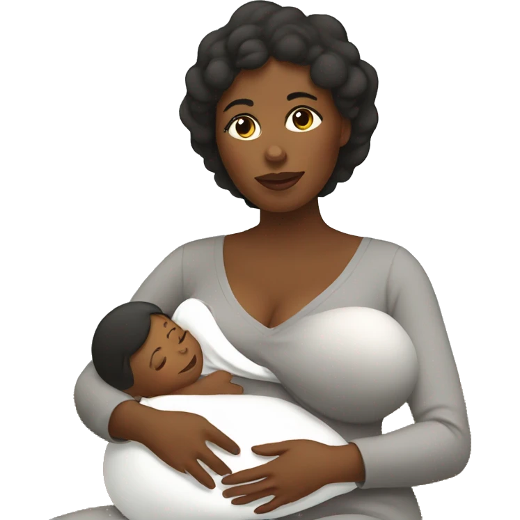 Black mom breastfeeding  emoji