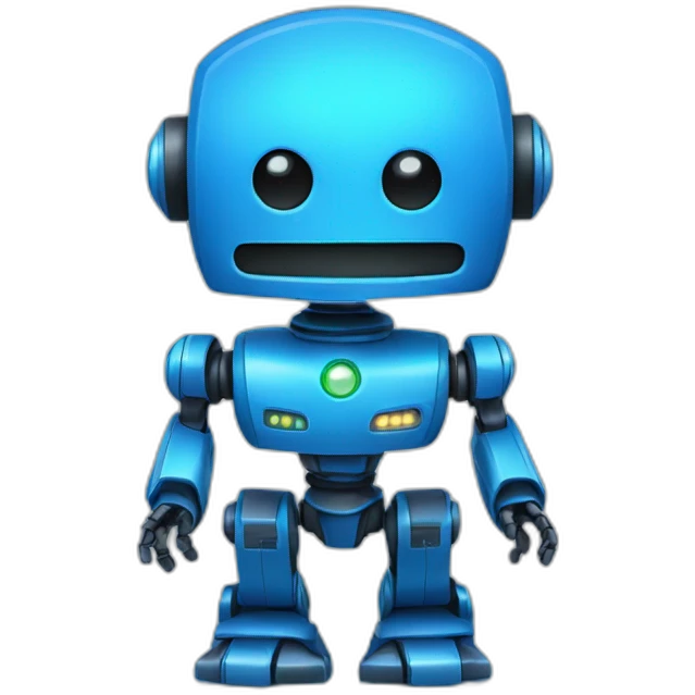 robot blue light emoji
