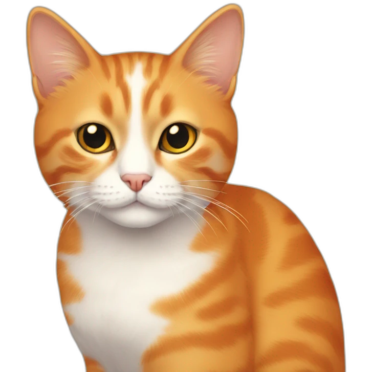 orange cat a little bit ill  emoji