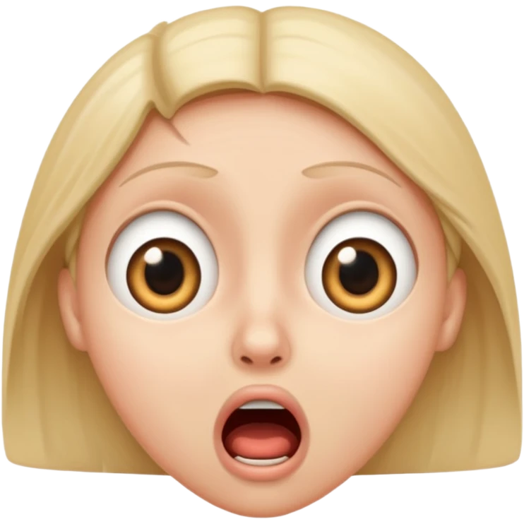 😱 — frightened face (wide-open eyes and mouth, expression) emoji