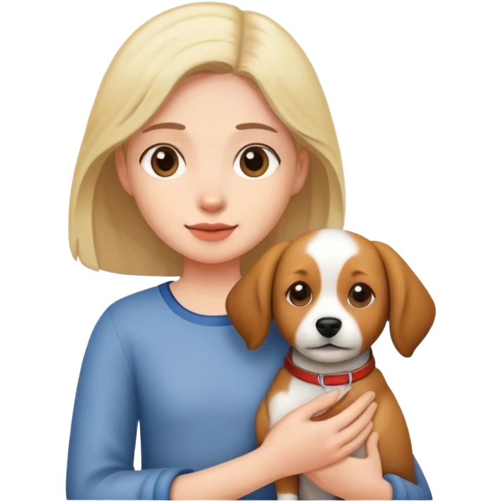 Person holding a dog emoji