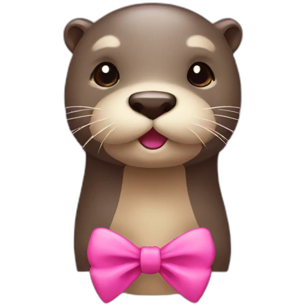 Otter with pink bow  emoji