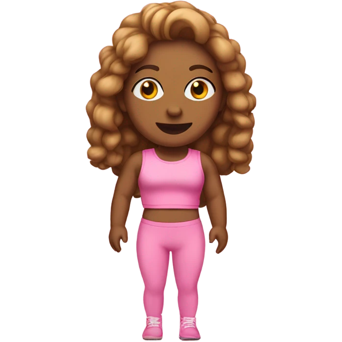 pink crop top and leggings emoji