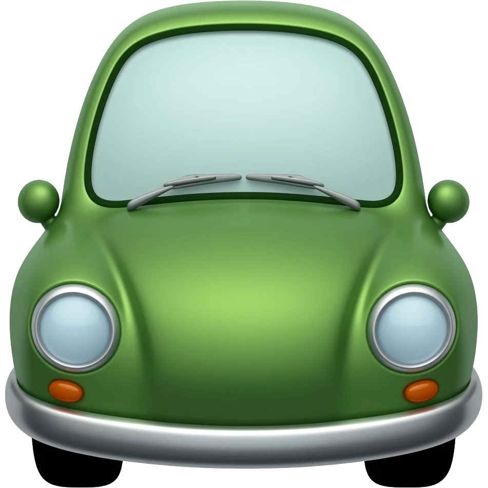 Toy dark green car emoji
