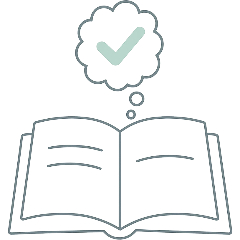 open book, minimalistic pastel illustration with clean lines, avoiding warm colors emoji