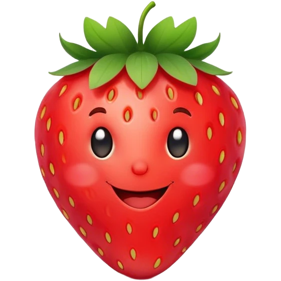 Smiling strawberry emoji