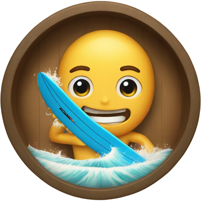 Surfer getting barreled  emoji