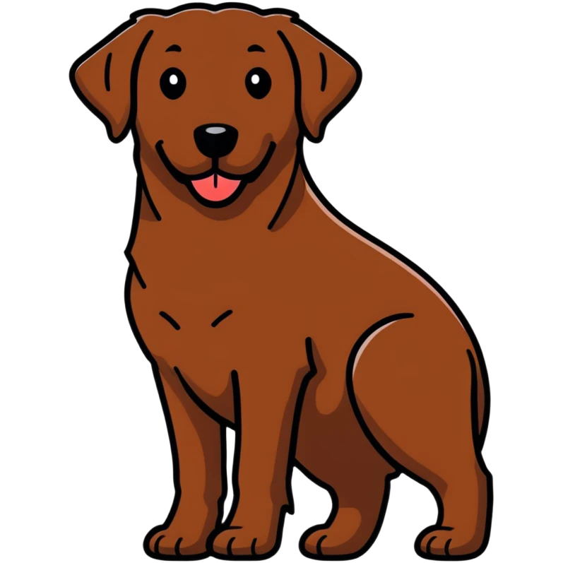 Dog cholate lab happy emoji