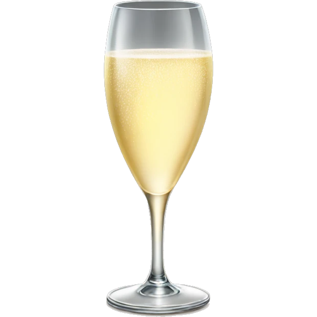 Glass of champagne dancing emoji
