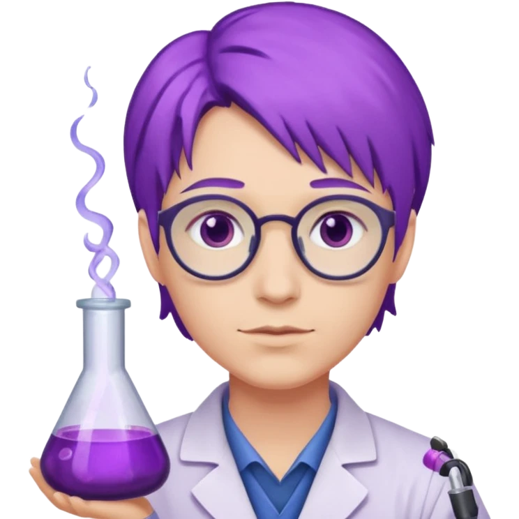 purple haired scientists emoji