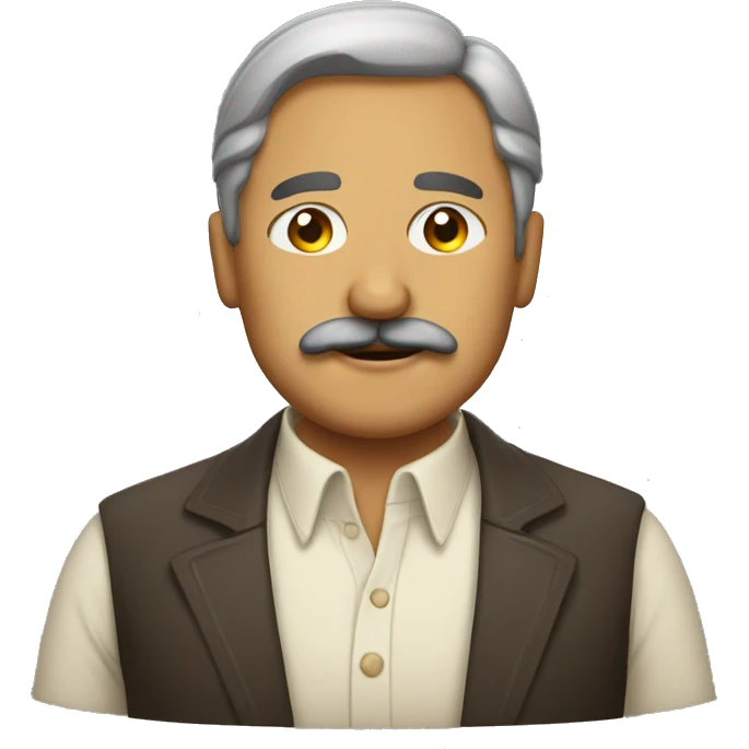 Middle aged Mexican man with mustache emoji
