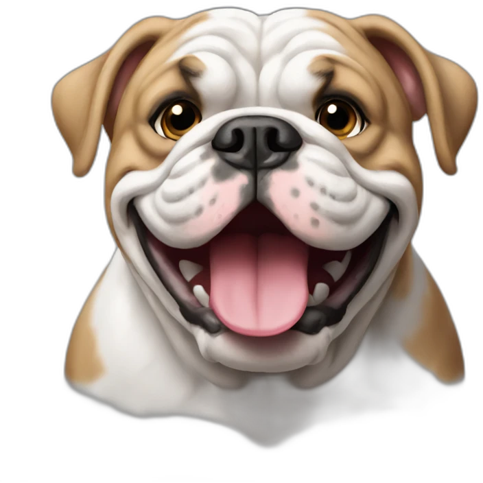 Happy english bulldog emoji