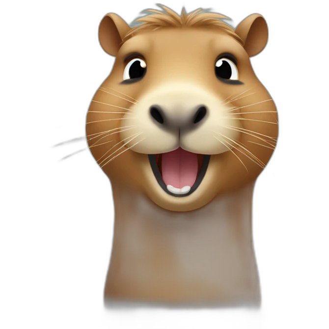 super happy capybara face emoji